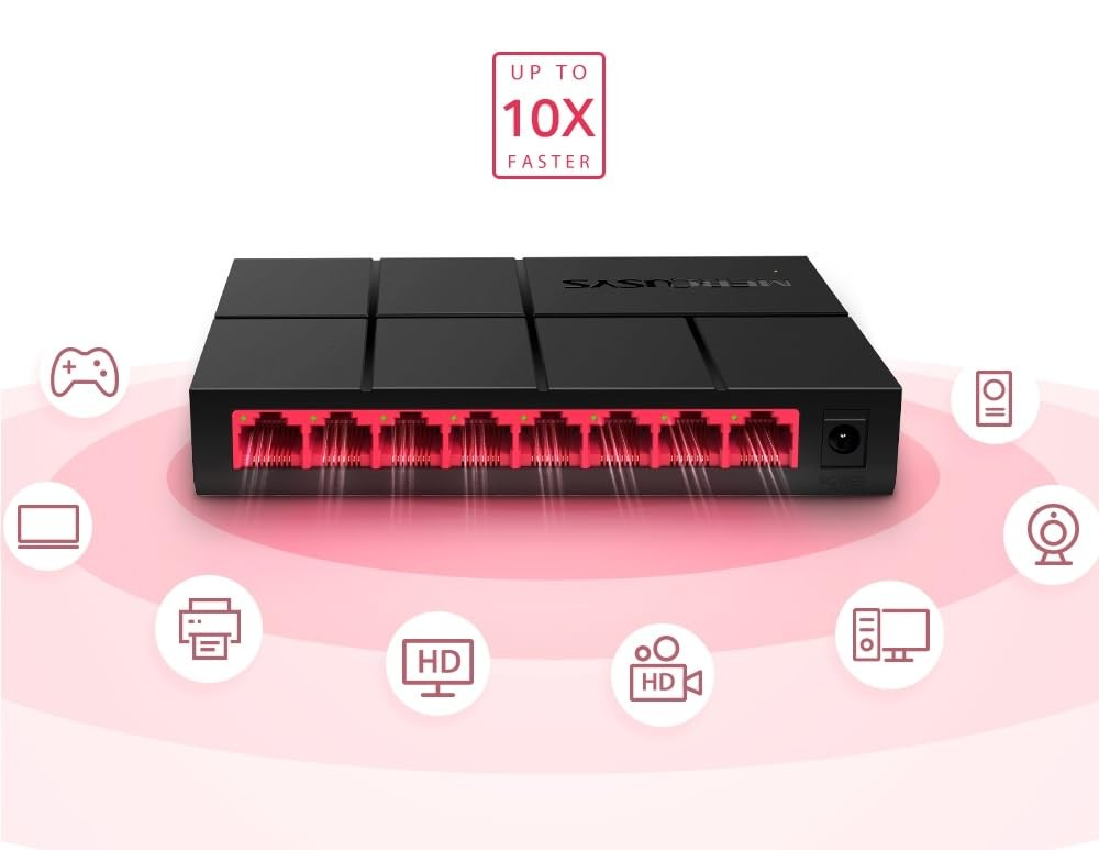 Mercusys MS108G 8 Port 10/100/1000 Switch Mercusys MS108G 8 Port 10/100/1000 Switch